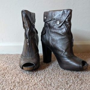 Metallic booties